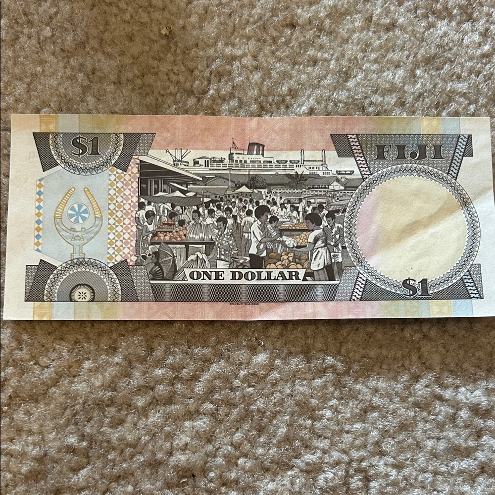 Fiji One Dollar Note - Picture 2 of 2